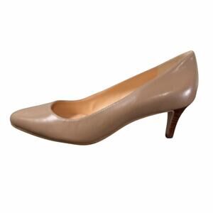 Cole Haan Lena Mid Pump II in Maple Sugar Tan Leather Designer Neutral Size 6.5B